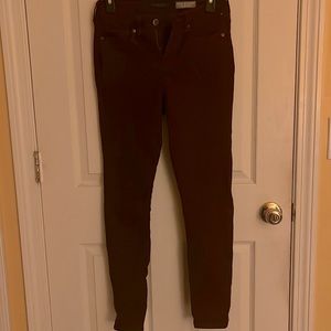 High Waisted Maroon Jeggings